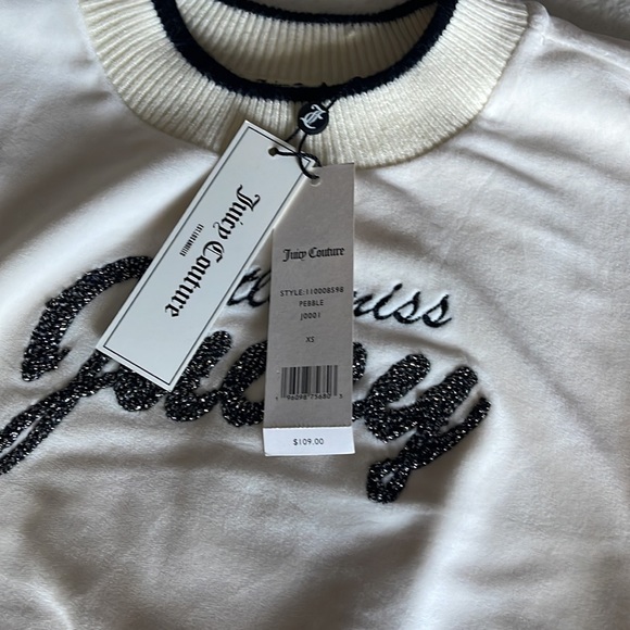 Juicy couture knit velvet cropped sweater - Picture 3 of 6